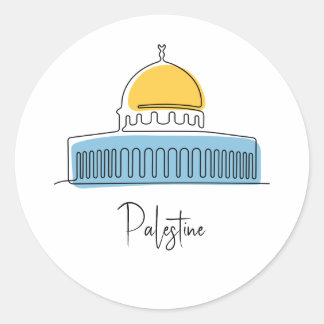 Sticker Rond Dôme du Rocher Palestine