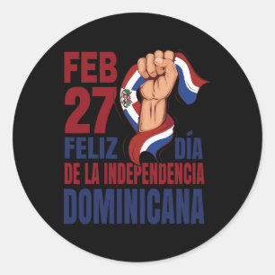 Sticker Rond Dominicana - Fête de l'Indépendance Dominicaine 1