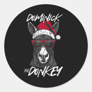 Sticker Rond Dominick L'Âne