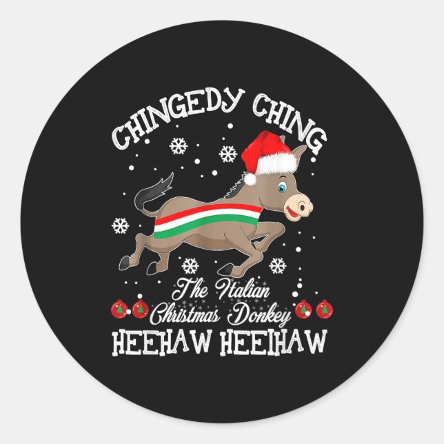 Sticker Rond Dominick The Christmas Italian Chris  (Devant)