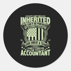 Sticker Rond Don comptable Le comptable de titre