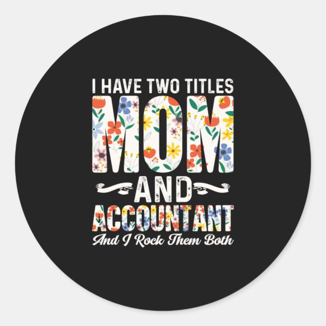 Sticker Rond Don comptable | Maman Et Comptable (Devant)