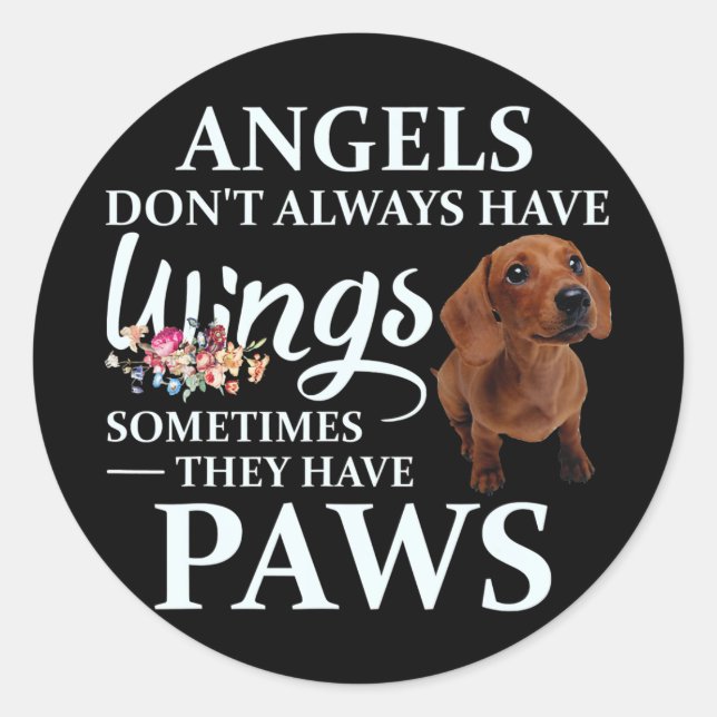 Sticker Rond Don de chien | Ils Ont Dachshund (Devant)