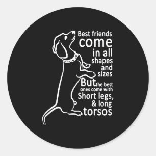 Sticker Rond Don de chien   Les meilleurs amis viennent sous to