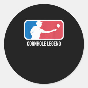 Sticker Rond Don de Cornhole pour une légende de Cornhole