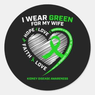 Sticker Rond Don de l'avion de combat Husbynd Femme Maladie du