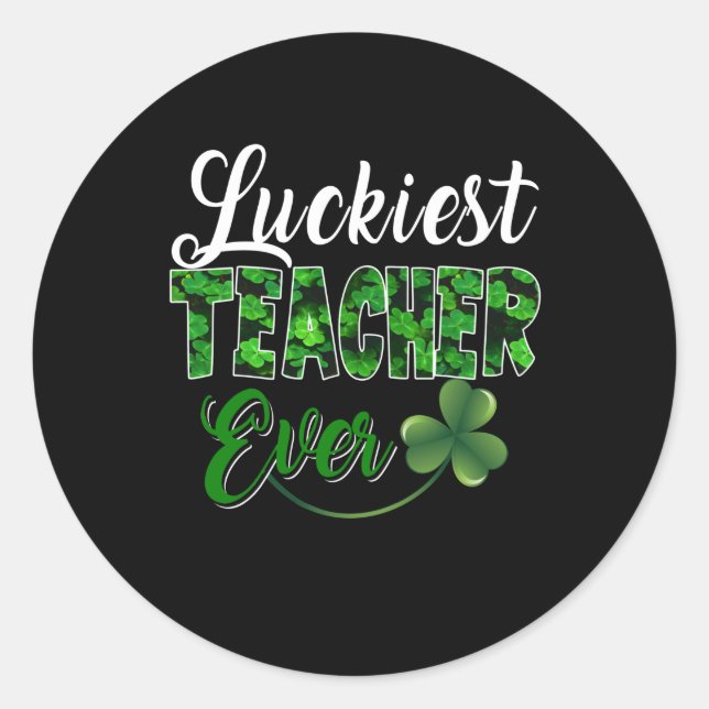 Sticker Rond Don de l'enseignant | Professeur Luckiest (Devant)