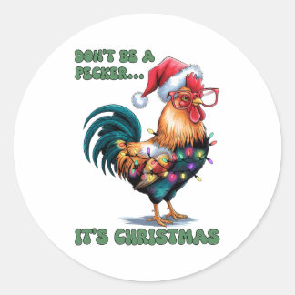 Sticker Rond Don De Noël C'Est Un Chritsmans