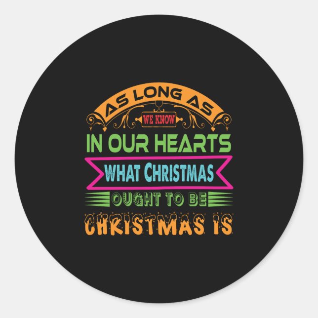 Sticker Rond Don De Noël Tant Que Nous Le Savons (Devant)