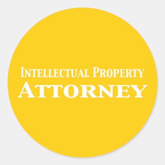 Sticker Rond Don d'un avocat de propriété intellectuelle (Devant)