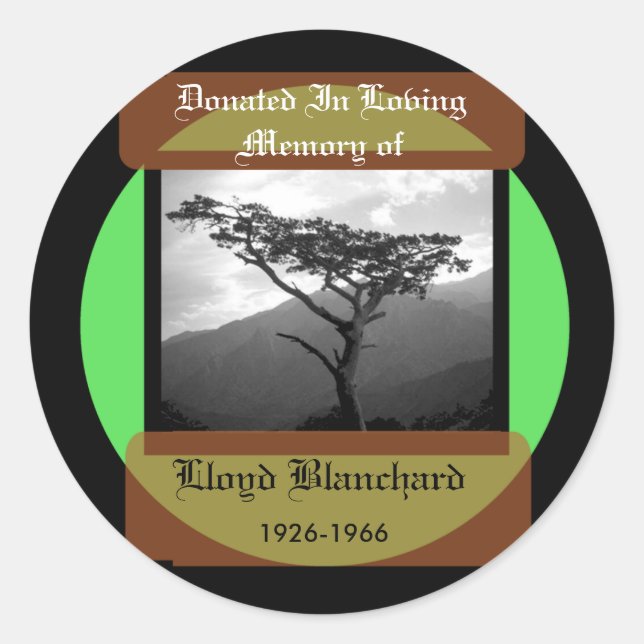 Sticker Rond Don en mémoire de (Devant)