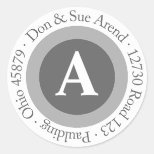 Sticker Rond Don Et Sue Arend Adresse De Retour