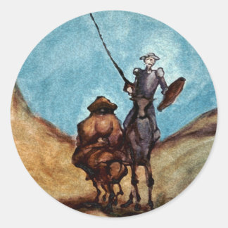 Sticker Rond Don Quichotte