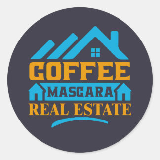 Sticker Rond Don Realtor | Coffee Mascara Immobilier
