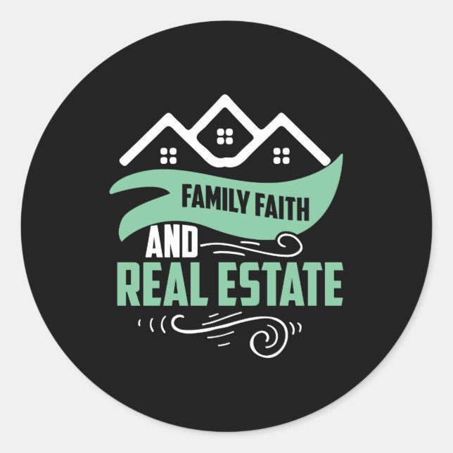 Sticker Rond Don Realtor | Foi Familiale Et Immobilier (Devant)