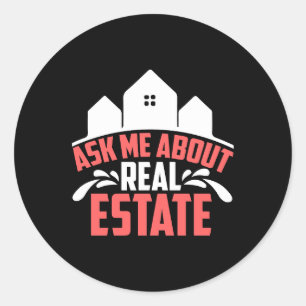 Sticker Rond Don Realtor   Me questionner sur l'immobilier