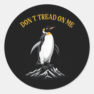 Sticker Rond Don Tread Sur Les Pingouins, Taxes Pingouin Mème A