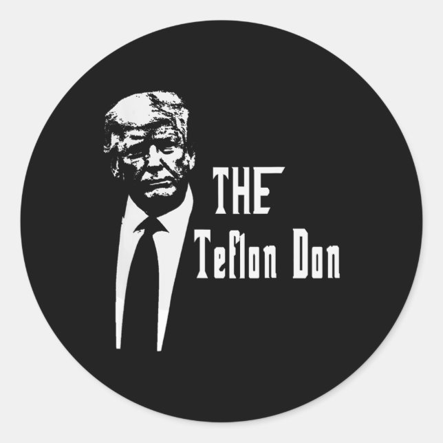 Sticker Rond Don Trump Funny (Devant)