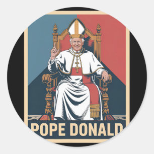 Sticker Rond Donald Pape Trump Pape Donald Trump Politique