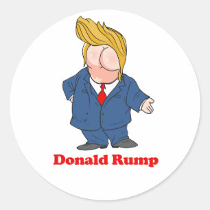 Sticker Rond Donald Rump — Conception anti-Trump - - Politique 