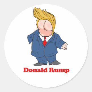 Sticker Rond Donald Rump — Conception anti-Trump - - Politique 