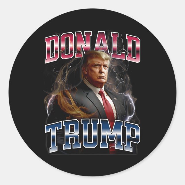 Sticker Rond Donald Trump (Devant)
