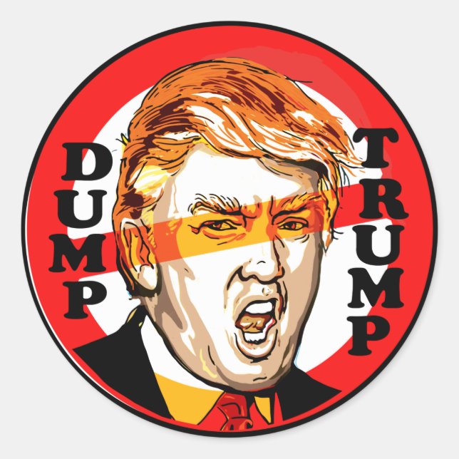 Sticker Rond Donald Trump 2016 (Devant)