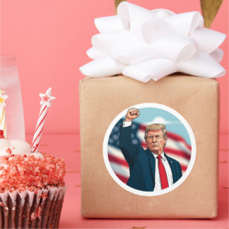 Sticker Rond Donald Trump 2024