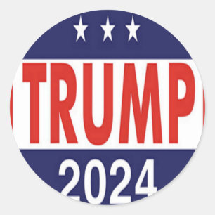 Sticker Rond Donald Trump 2024