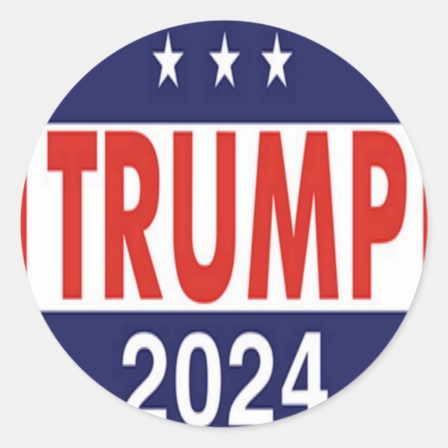 Sticker Rond Donald Trump 2024 (Devant)
