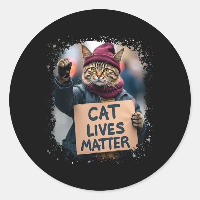 Sticker Rond Donald Trump 2024 Chats (Devant)