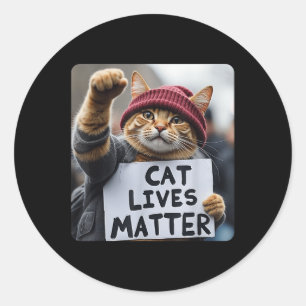 Sticker Rond Donald Trump 2024 Chats, Chat Vit Trump