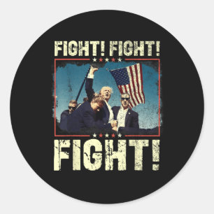 Sticker Rond Donald Trump 2024 Combattre Donald Trump