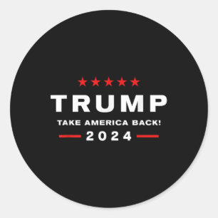 Sticker Rond Donald Trump 2024 Reprendre l'élection américaine