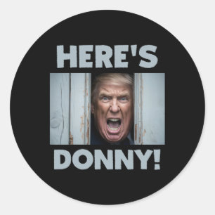 Sticker Rond Donald Trump 2024 Voici Donny
