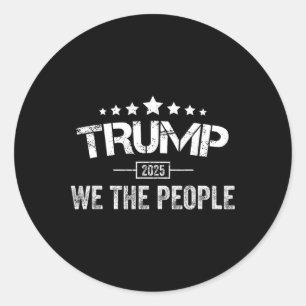 Sticker Rond Donald Trump 2025 We The People 4 juillet Ellisy