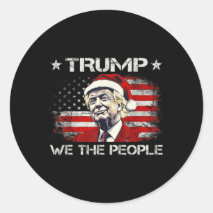 Sticker Rond Donald Trump 2025 We The People 4 juillet Ellisy