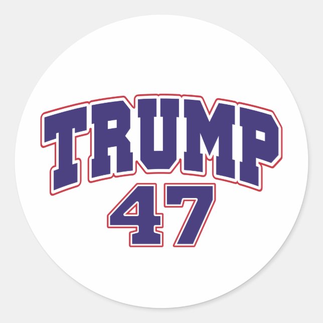 Sticker Rond Donald Trump 47 (Devant)