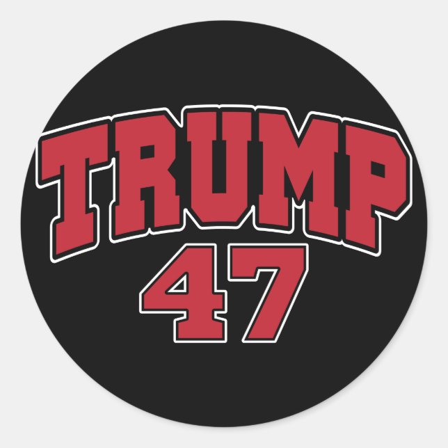 Sticker Rond Donald Trump 47 (Devant)