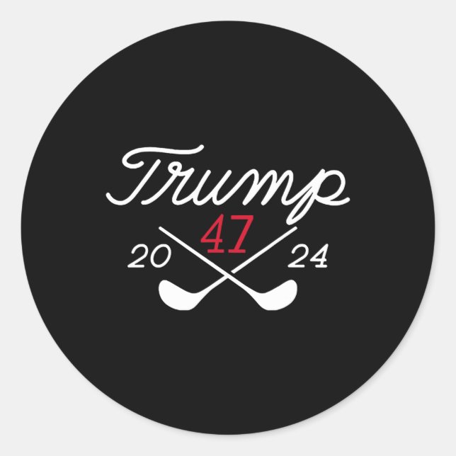 Sticker Rond Donald Trump 47 2024 (Devant)