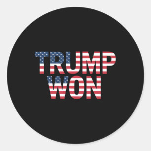 Sticker Rond Donald Trump a gagné l'élection 2024 Victoire Répu