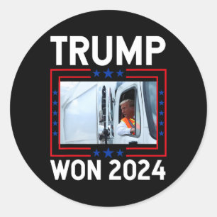 Sticker Rond Donald Trump a gagné l'inauguration de l'élection 