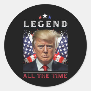 Sticker Rond Donald Trump Combat Jour d'inauguration 2025 Légen