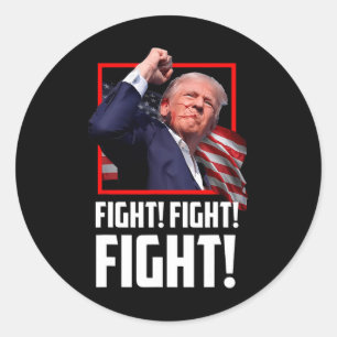 Sticker Rond Donald Trump combat les combattants et les partisa