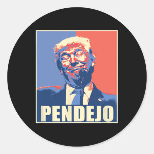 Sticker Rond Donald Trump Crétin Mauvais Pour l'Amérique 