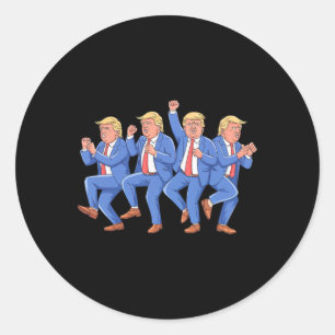 Sticker Rond Donald Trump Danse 4 juillet Trump 2025