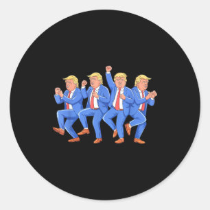 Sticker Rond Donald trump danse 4 juillet trump 2025 Donald t