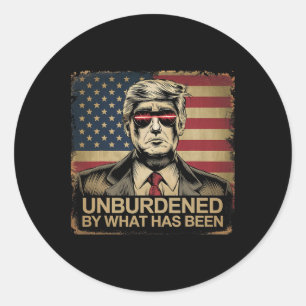 Sticker Rond Donald Trump Délesté De Ce Qui A Été Drôle Adu