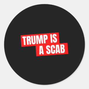 Sticker Rond Donald Trump est un jaune