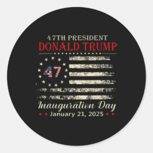 Sticker Rond Donald Trump Jour de l'investiture du président 20